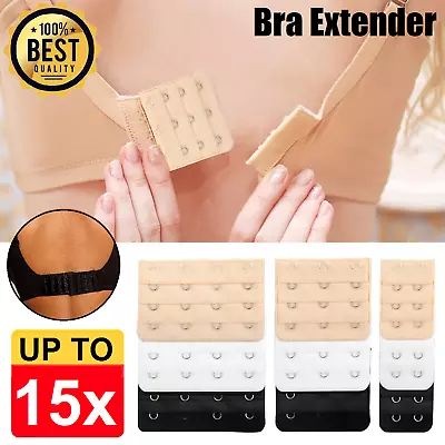 Clip On Bra Extender Extension 2 3 4Hooks Ladies Plus Size Maternity Strap • $2.75