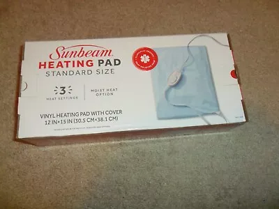 Sunbeam Heating Pad Standard Size 3 Heat Settings Moist Heat Option Brand NEW • $6.99