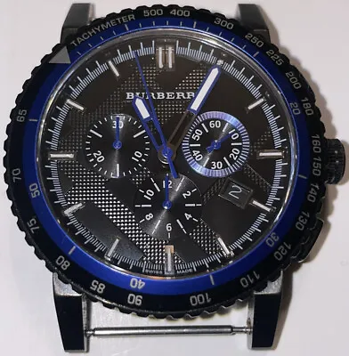 Burberry The City Chronograph Black Dial Sapphire Crystal Mens Watch BU 9806 • $299.99