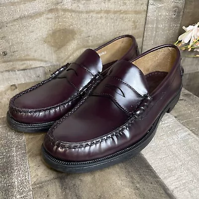 Sebago Men’s SZ 9D Shoes Burgundy Penny Loafer Hand Sewn Genuine Leather • $124.99