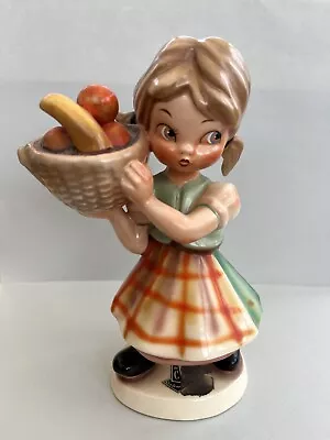 Vintage Cortendorf Girl With Fruit Basket Figurine. Made In Western Germany. • £15