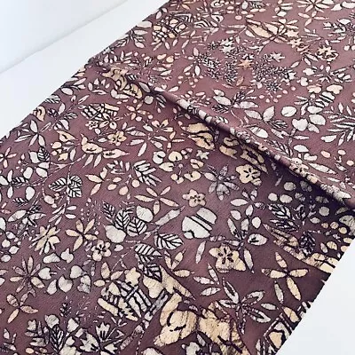 Mauve #A 14x38 Vintage Chirimen Japanese Kimono Silk Fabric CF73 • $9.99