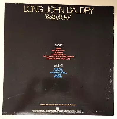 Long John Baldrey (1979 Vinyl LP Playtested SW-17015 1st Press) Baldrey’s Out! • $9.28