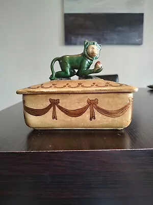 Vintage Ceramic Monkey Trinket Box With Lid  • $18.50