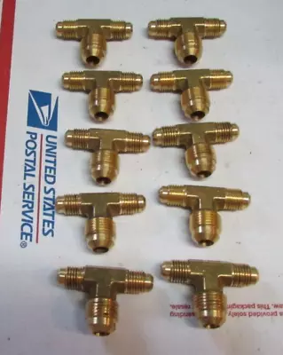 3/8  FLARE X 1/4  FLARE X 1/4  FLARE REDUCING SAE BRASS TEE LEAD FREE BRAND NEW • $22.95