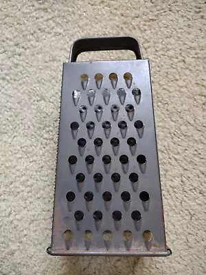 Vintage Bromwell Metal Cheese Grater 119 Michigan City Indiana Rustic Antique • $28.79