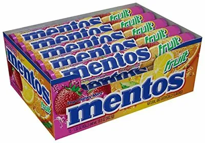 Mentos Chewy Mint Candy Roll Fruit Non Melting Party 14 Pieces (Pack Of 15) • $33.97