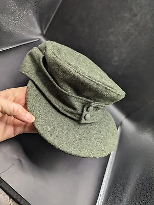 WW2 German M43 Field Cap In Field Grey Wool; A WW2 Repro Hat With Ear Flaps; 58 • $55