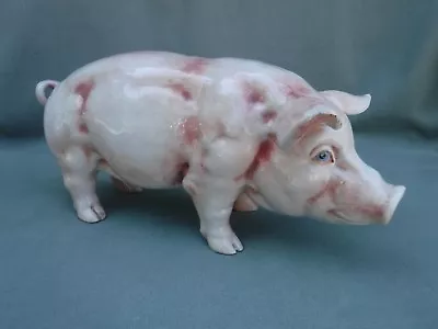 Big Antique French? Majolica Glaze Pig Figurine Statue 16  • $225