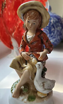 £7.90 • Buy Vintage Alfro London Boy With Goose Figurine Porcelain