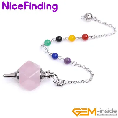 Natural 7 Chakra Merkaba Pendulum Gemstone Energy Healing Pendant Beads Gift NF • $4.86