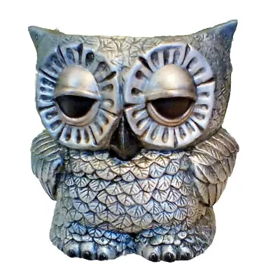  Vintage Two Faced Owl Planter Silver Black Double Sided  Retro 70's • $114.75