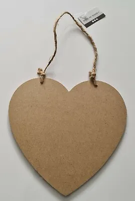 Hanging Heart Sign MDF PLAIN BY CREATIVE COMPANY • £2.99