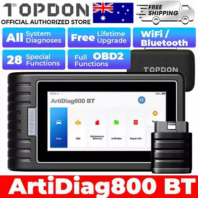 TOPDON AD800BT OBD2 Scanner Car Diagnostic Tool Full Systems IMMO KEY Bluetooth • $426.99