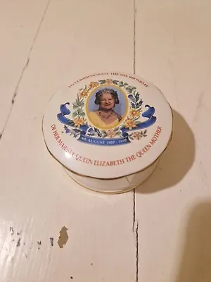 Wade Ceramic For Ringtons QE The Queen Mother 90th Trinket Pot Good Condition • £3.50
