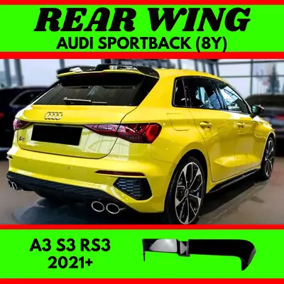 Gloss Black Oettinger Rear Spoiler Fits Audi Hatchback Sportback 8Y 2021+ Trunk • $189.99