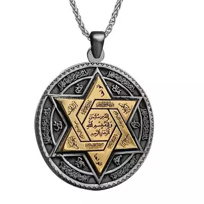 Seal Of Solomon David Star 925 Sterling Silver Pendant Men Necklace With Chain • $64.90