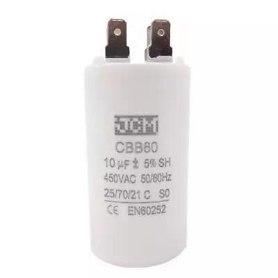 10UF 450VAC Motor Run Capacitor 450V AC CBB60 10 UF Round White 50/60HZ Cap • $11.95