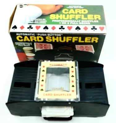 Vintage 1987 JOBAR AUTOMATIC PUSH BUTTON CARD SHUFFLER~1 Or 2 Deck Card Shuffler • $18.99