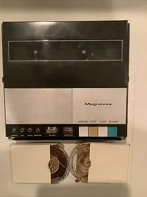 Vintage Magnavox Stenorette Dictation Machine Model 3TR106 With 2 Reels- 4 Parts • $14.99