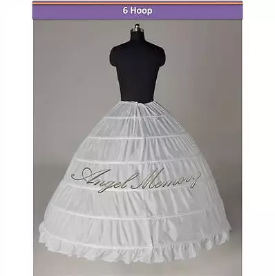 3/6-Hoop Wedding Gown Party Crinoline Petticoat Skirt Slip Bridal Dress US Stock • $15.99