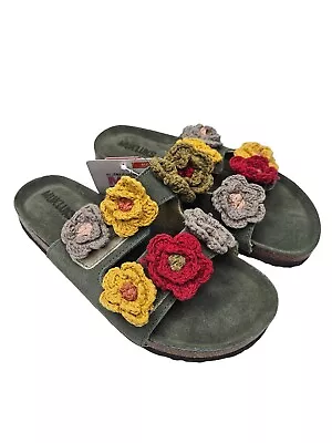 NWT Mukluks Womens Flora Terra Turf Sandals Crochet Size 8 • $25