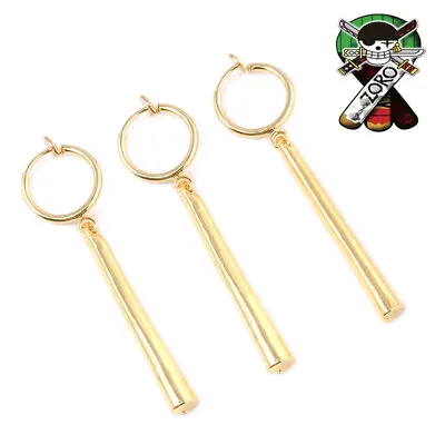 Anime One Piece Roronoa Zoro Cosplay Metal Pendant Earring Ear Clip • $4.29