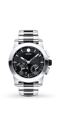 MOVADO Vizio Chrongograph 45mm Stainless Steel & Carbon Men's Watch 0607030 NEW • $1895