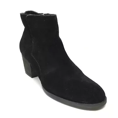 Women's J Jill Zip Up Ankle Boots Booties Shoes Size 7.5 Black Suede • $33.52