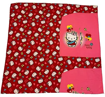 Hello Kitty Soft Brushed Cotton Baby Wrap Swaddling Blanket Princess Crown • $44.95