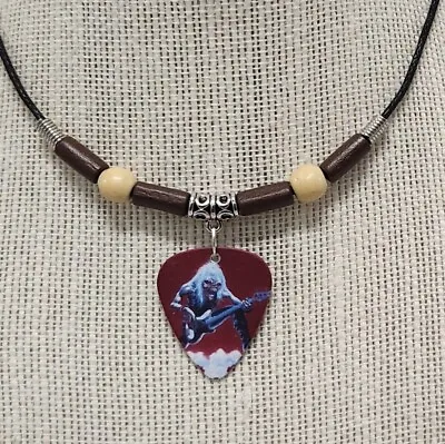 Iron Maiden Double Sided Guitar Pick Necklace Eddie Playing Bass Steve Harris  • $19.99