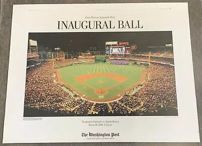 2008 Washington Post INAUGURAL BALL Washington Nationals Poster ~ 22x28 • $14.95