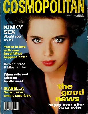 Cosmopolitan Australia Magazine - August 1991 - Isabella Rossellini • $25