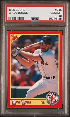 1990 Score #245 Wade Boggs Red Sox Hof Psa 10 B3901755-195 • $27.99