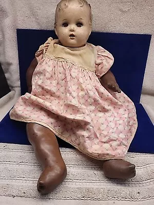 Vintage 16” Ideal Plassie Magic Skin Baby Doll Sleep Eyes 1940s USA • $59