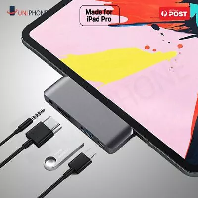 $22.69 • Buy USB-C Hub 4K HDMI USB 3.0 Type C 3.5mm Earphone Adapter IPad Air 4 Pro 2020 Mini