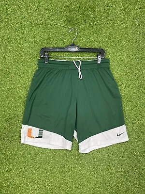 Vintage University Of Miami Hurricanes Shrots Mens Large Green Y2K Nike Team • $19.99