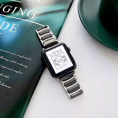 $43.89 • Buy Ceramic Strap Fashion Ladies Bracelet Band Metal Clasp For Apple Watch 38-45mm