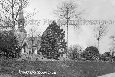 Agf-91 The Cemetary And Church Eckington Derbyshire 1900's. Photo • £3.35