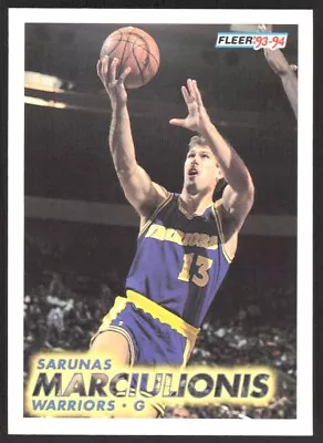 1993-94 Sarunas Marciulionis Fleer #70 Golden State Warriors • $1.68