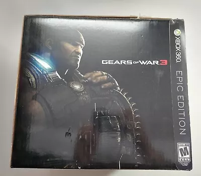 $185.99 • Buy RARE Gears Of War 3 Epic Edition Xbox 360 Game And Statue, Necklace, & MORE!!!!