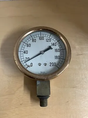 Vintage Marsh Instrument Company Brass Gauge • $22