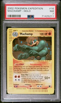 $39.59 • Buy 2002 Pokemon Expedition Base Set WOTC 16/165  Machamp Holo PSA 7 Near Mint