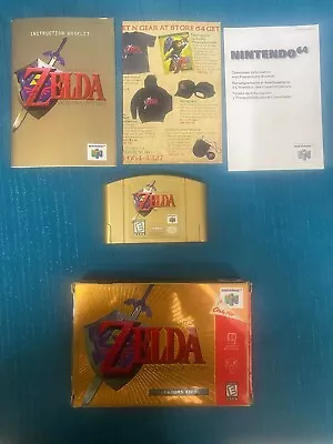 Legend Of Zelda Ocarina Of Time GOLD N64 Original Complete Authentic TESTED • $157.50