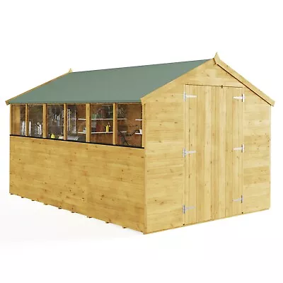 Garden Shed Apex Wooden Storage 4x6 - 12x8 T&G Window Windowless BillyOh Master • £696