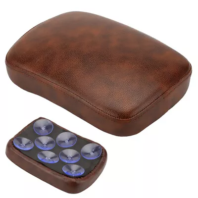 Brown Motorcycle Pillion Rear Passenger Seat Pad 8 Suction Cup Fits Harley Dyna • $16.90