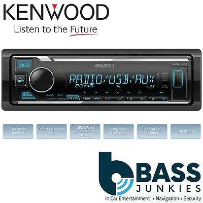 Kenwood KMM-125 Android USB Aux-In Car Stereo Digital Media Receiver • £74.95