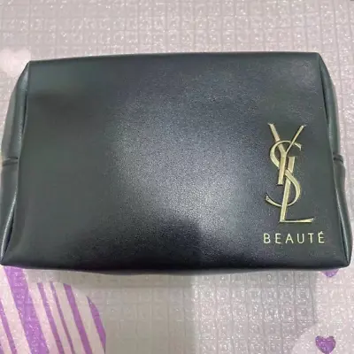 YSL Beaute Yves Saint Laurent Pouch Cosmetic Bag Clutch Bag Not Retail Black • $39.99