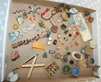 BIG LOT! VINTAGE Dollhouse Miniatures FURNITURE Great Assortment! • $10.50