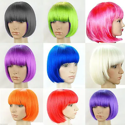 Women’s Sexy Short Bob Cut Fancy Dress Wigs Play Costume Ladies Full Wig Party! • £5.99